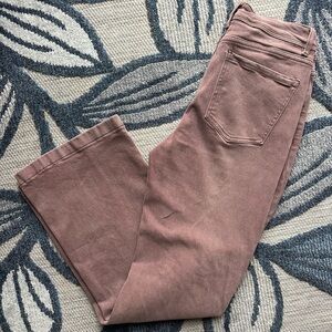 Women’s Dusty Mauve Wide Leg Denim Jeans